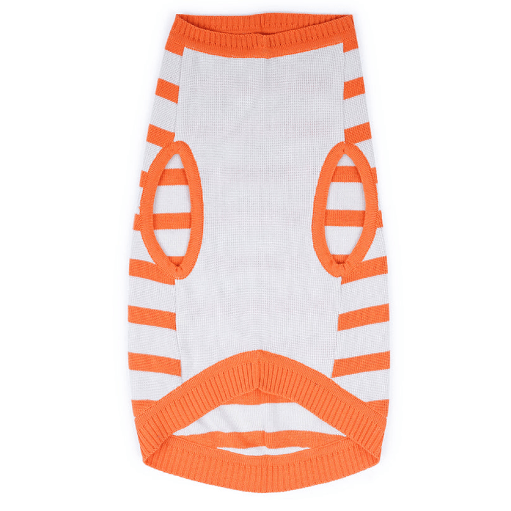 Dear Pet Stripes Pullover for Dogs (Cream & Orange) image 2