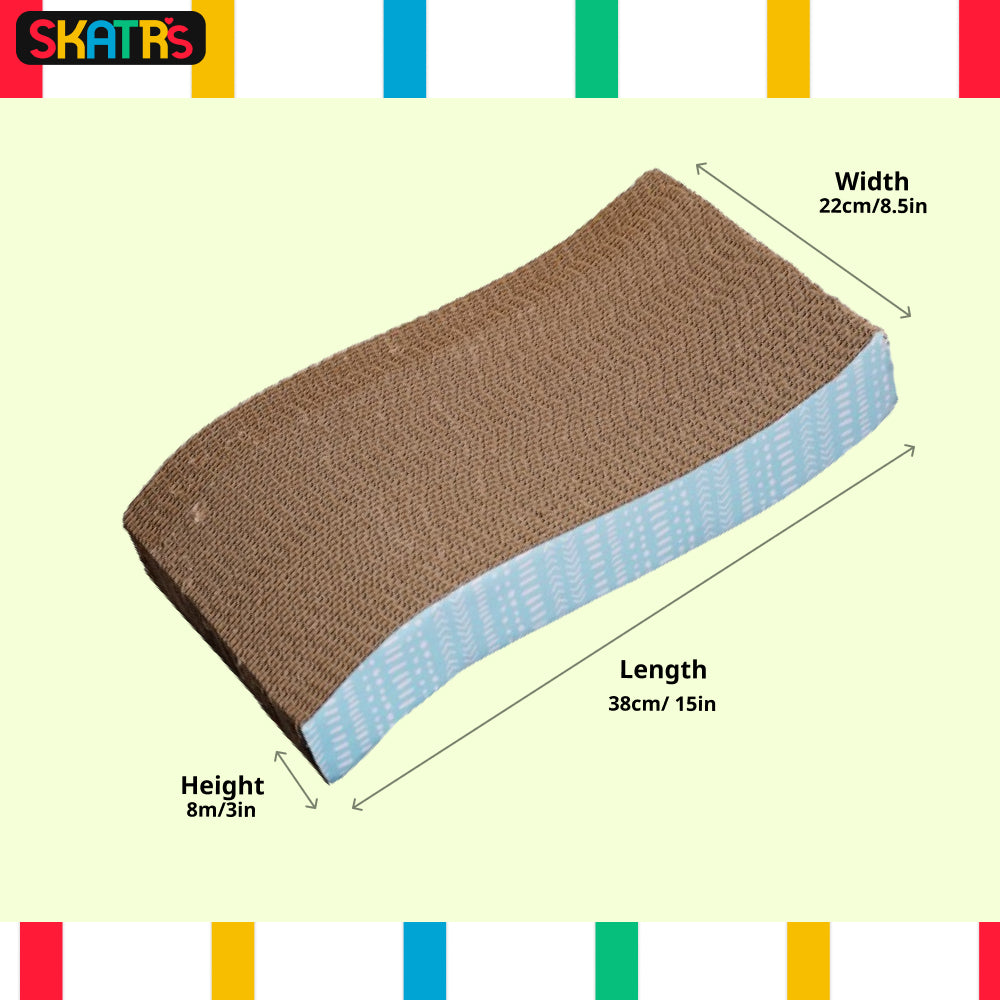 Skatrs Purrfect Wave Cat Scratcher with 2g Premium Catnip Free image 2