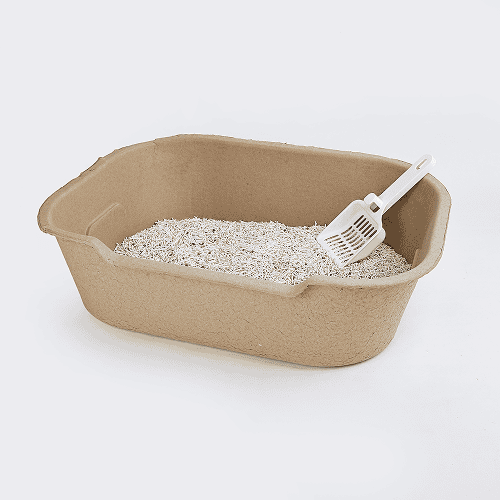 Barkbutler x Fofos Disposable Litter Box for Cats (Beige) image 3
