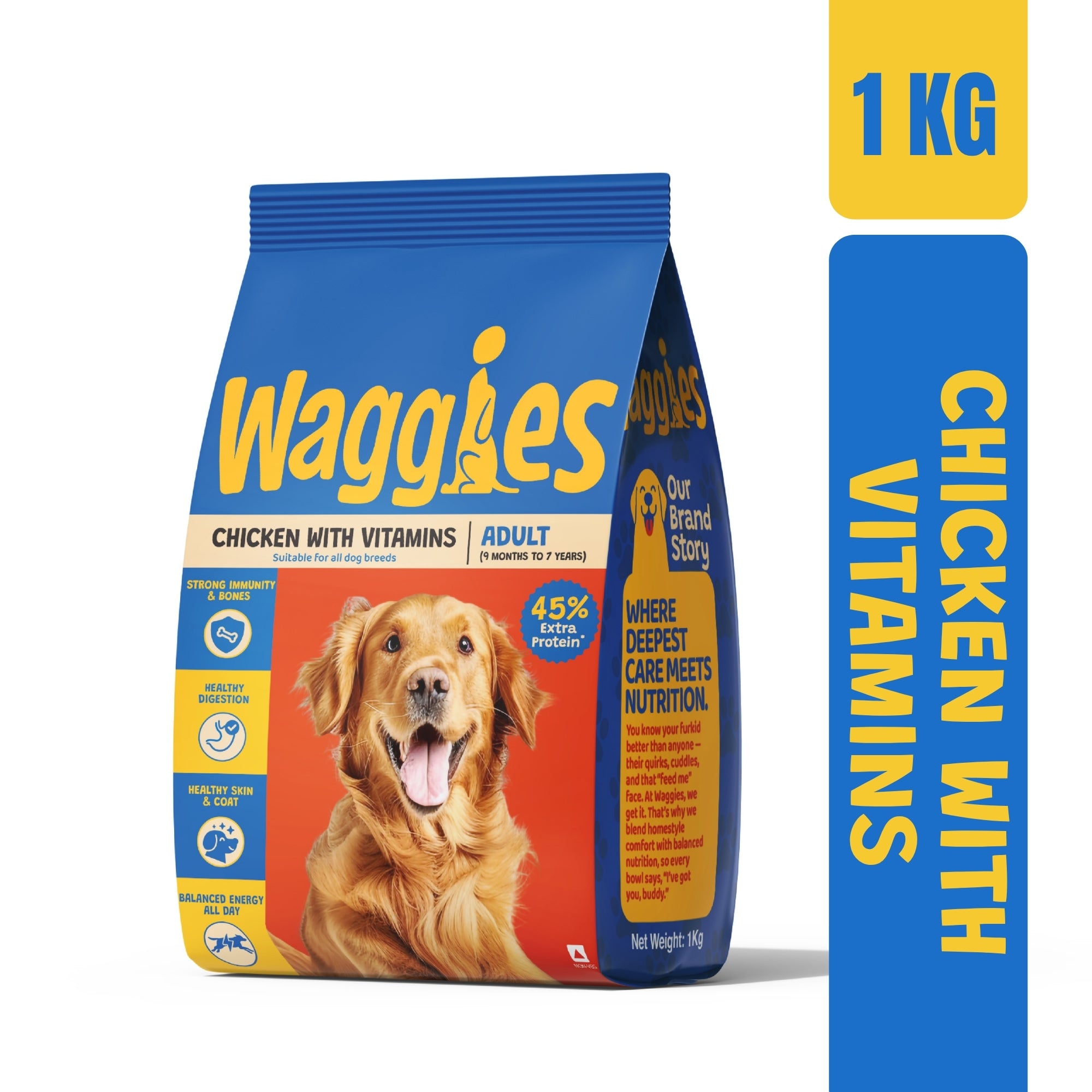 Waggies Chicken with Vitamins All Breed Adult Dog Dry Food