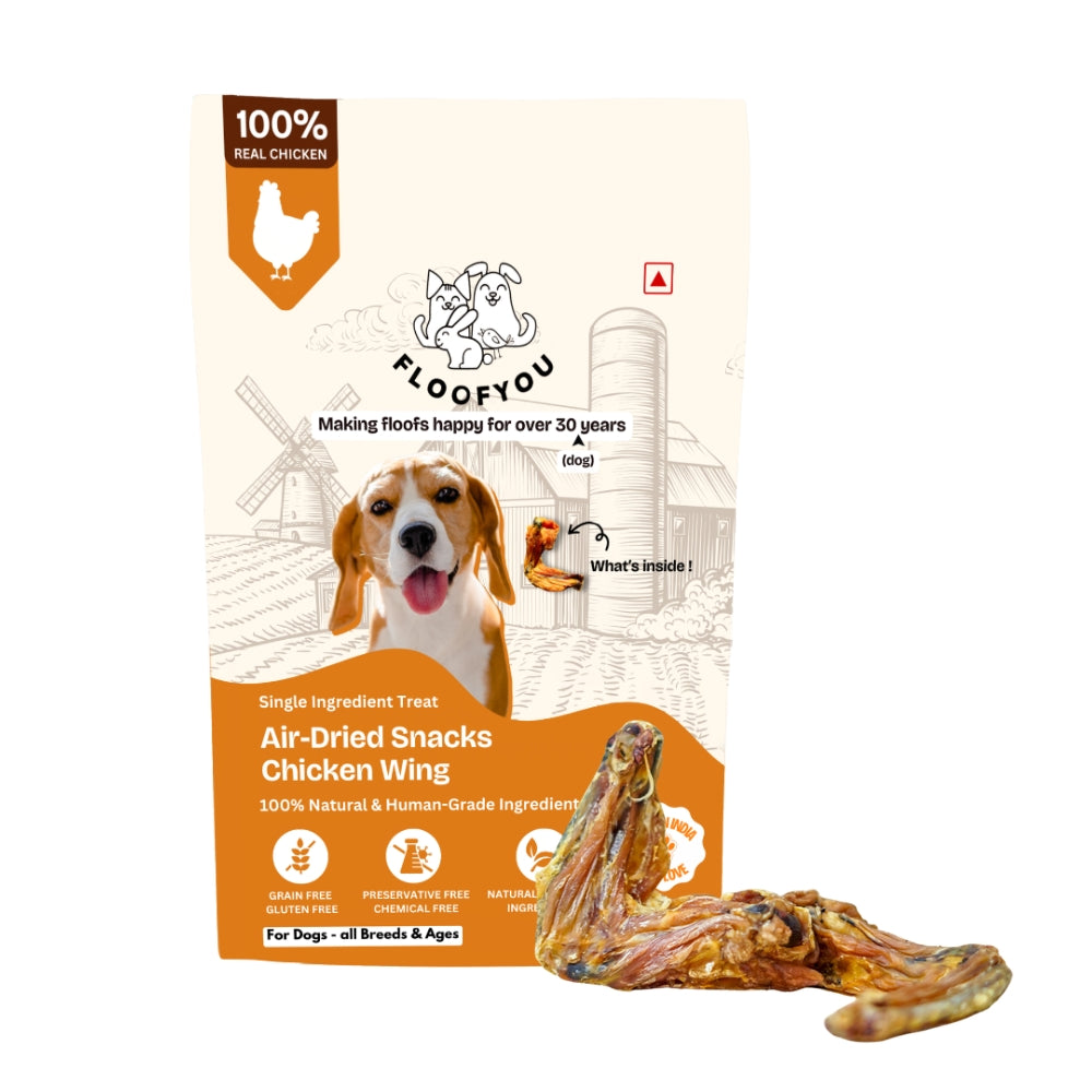 Floofyou Air Dried Chicken Wings Crunchy Dental Chew Dog Treats image 3