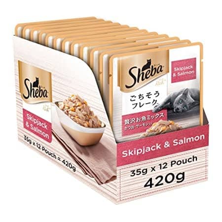 Sheba Fish with Sasami and Skipjack & Salmon Fish Mix Cat Wet Food Combo image 2