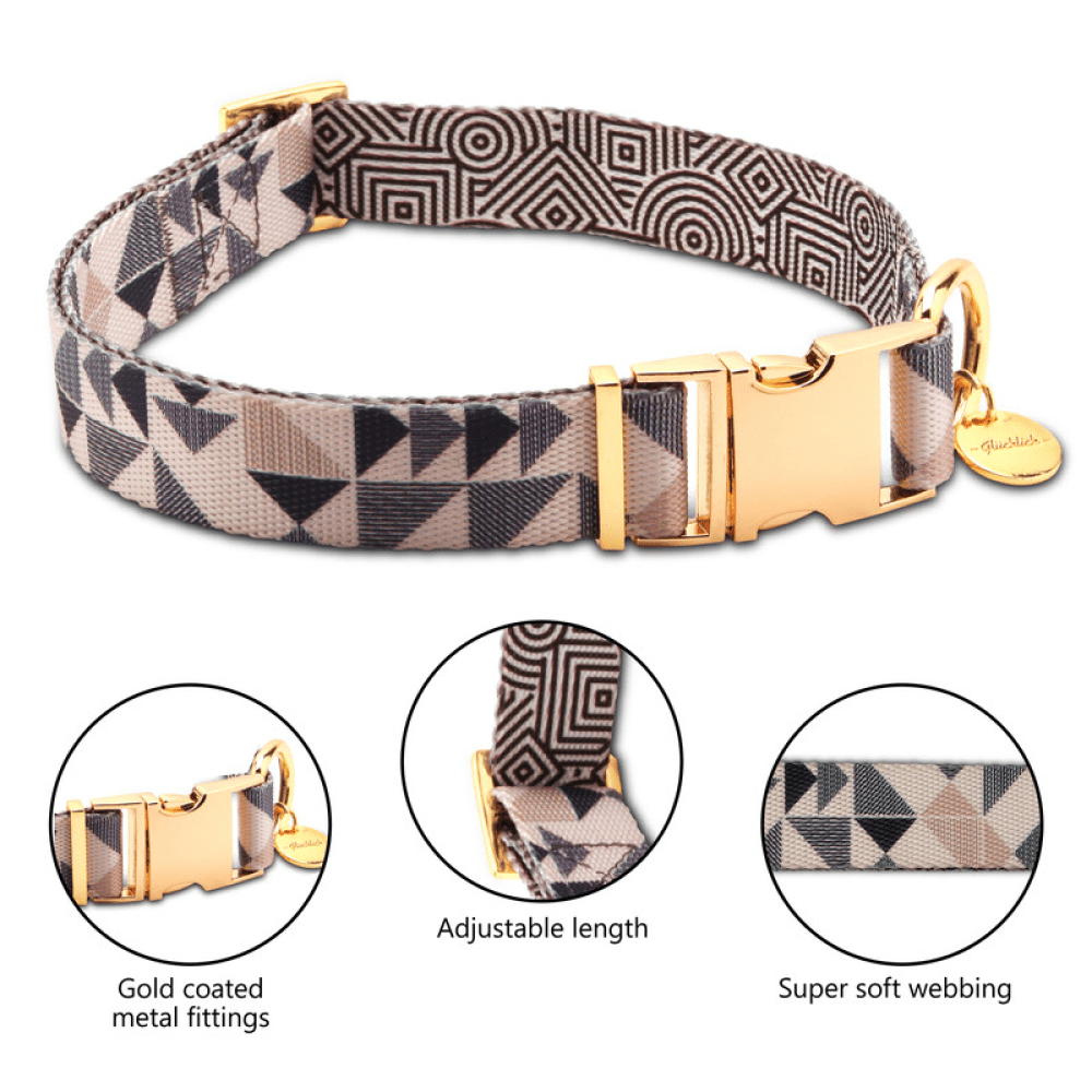 Glucklich Printed Polyester Adjustable Pet Collar for Dogs (Ohio) image 3