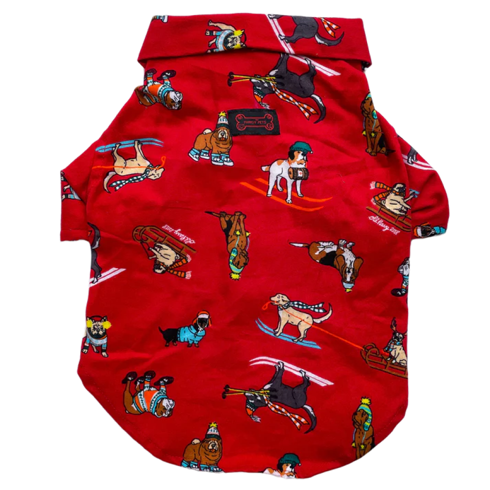 Pawgypets Warm Winter Pets Shirt for Dogs and Cats (Red) image 2