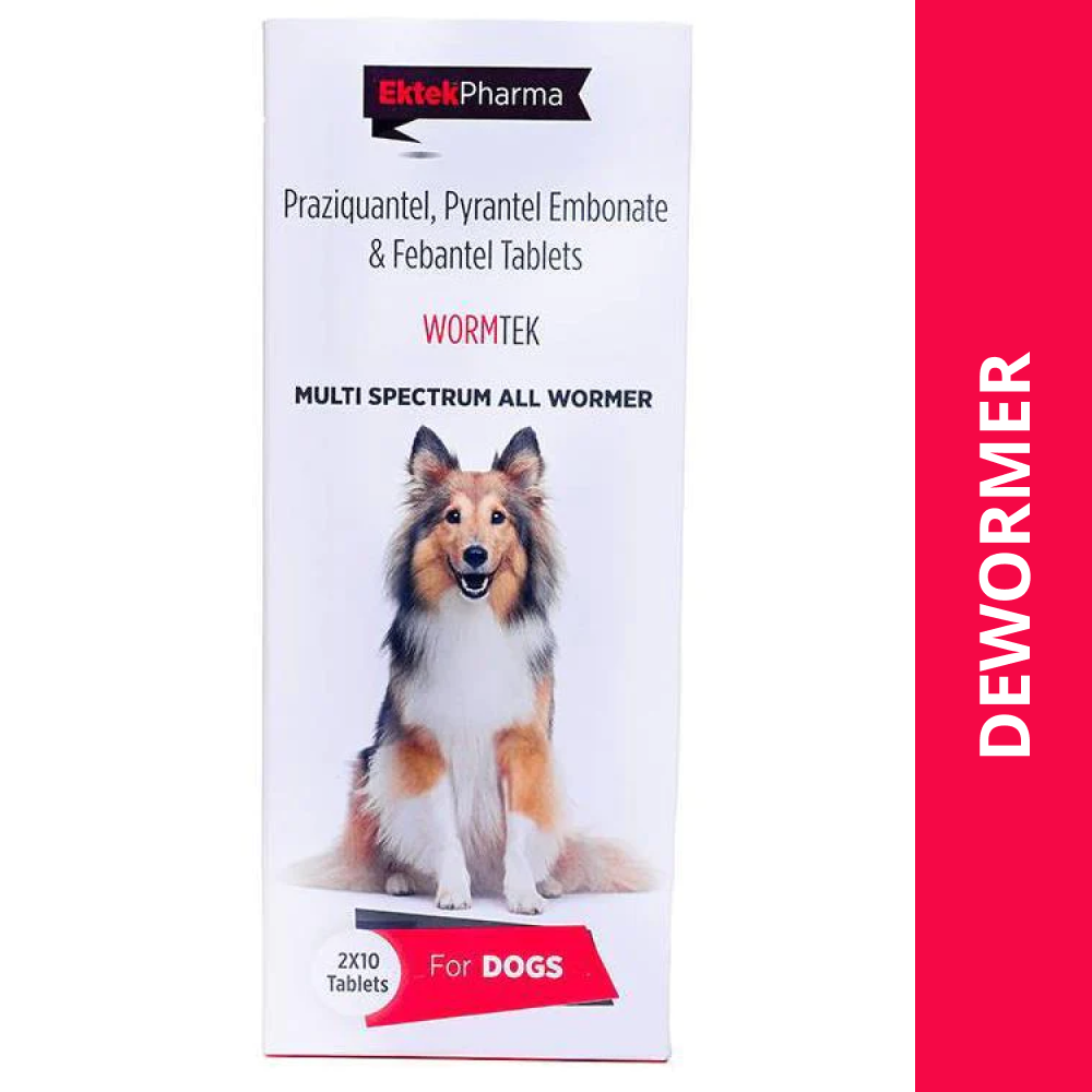 Ek Tek Wormtek Deworming Tablets for Dogs image 1