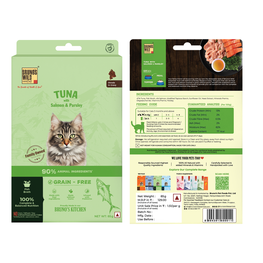 Bruno's Wild Essentials Tuna with Salmon & Parsely Cat Wet Food image 2