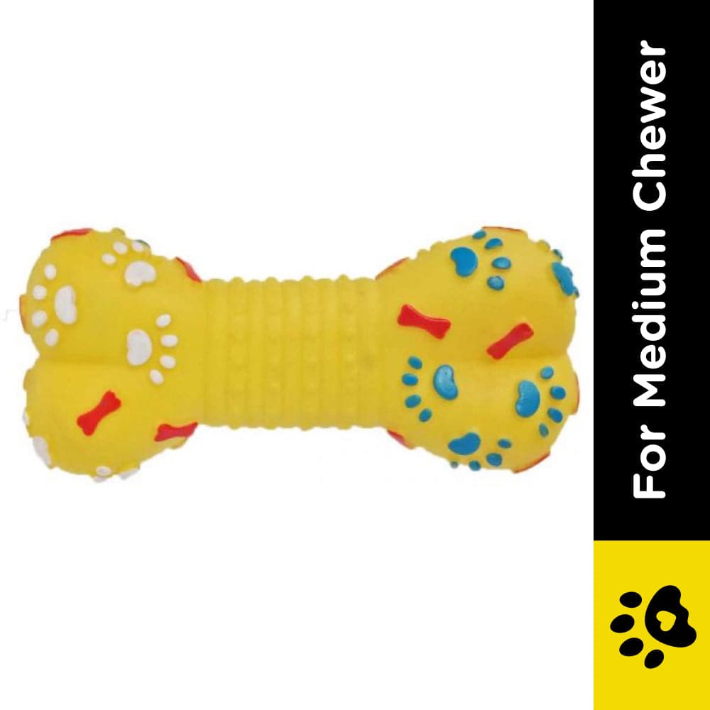 Trixie Bone Vinyl Toy for Dogs (Yellow) image 2