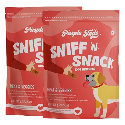 Purple Tails Meat and Veggies Biscuits Dog Treat image 5