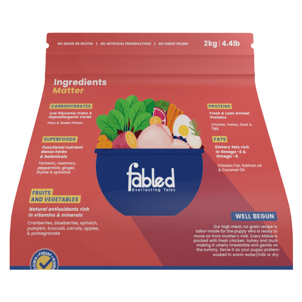 Fabled Well Begun Fresh Chicken Turkey and Duck Puppy Starter Dry Food image 8