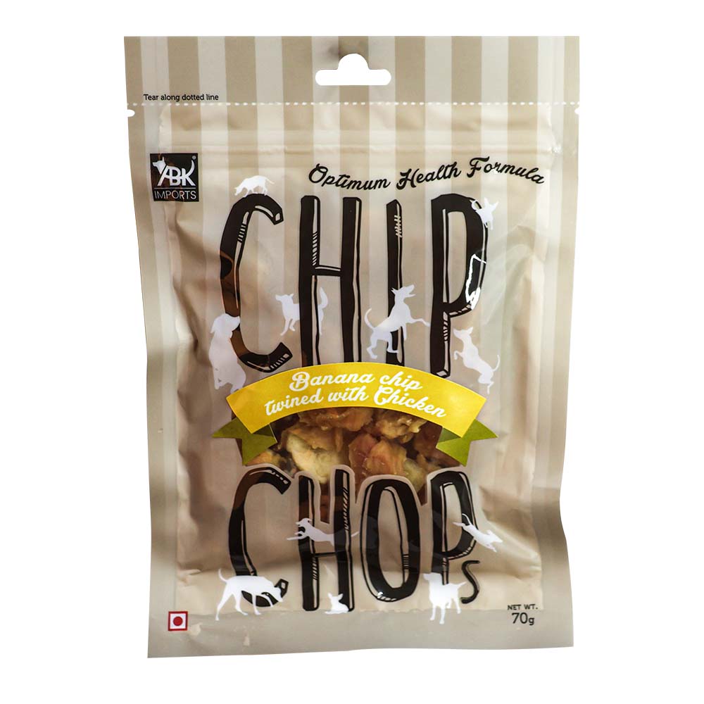 Chip Chops Banana with Chicken Chips Dog Treats (70g) Special Offer