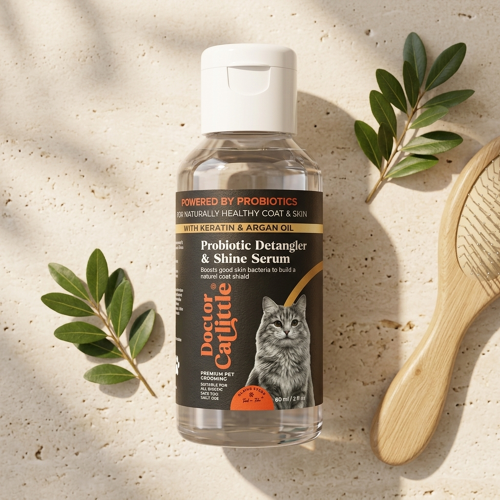 Doctor Catlittle Probiotic Detangler and Shine Serum Keratin & Argan Oil for Cats image 3