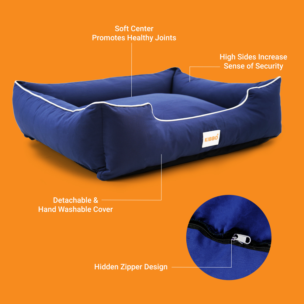 Kibbo Pet Bed with Chew Proof and Water Repellent Fabric For Dogs and Cats  (Blue) image 3