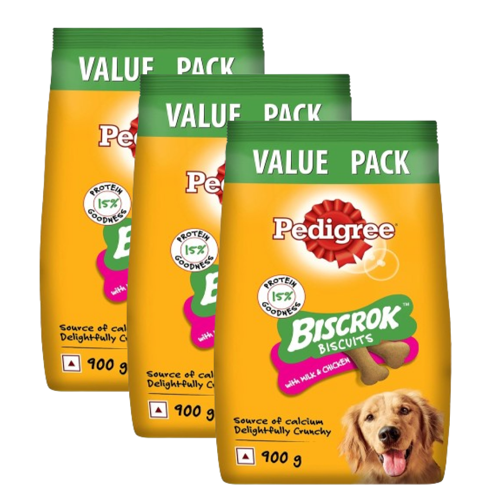 Pedigree Milk and Chicken Flavour Biscrok Biscuits Dog Treats (900g) image 9