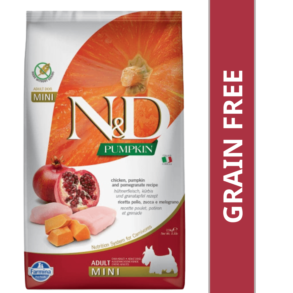 Farmina N&D Pumpkin Chicken & Pomegranate Grain Free Adult Mini Dog Dry Food image 10