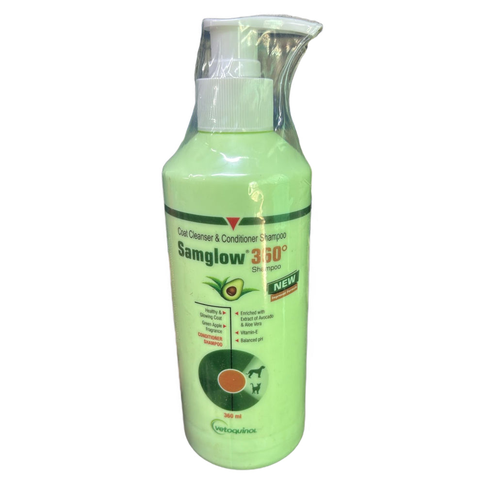 Vetoquinol Samglow 360 Coat & Conditioner Shampoo for Dogs and Cats