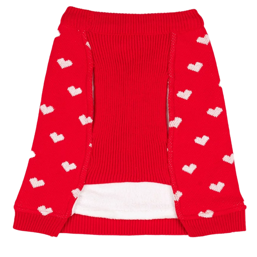 Petsnugs Heart Sweater for Dogs and Cats (Red) image 4