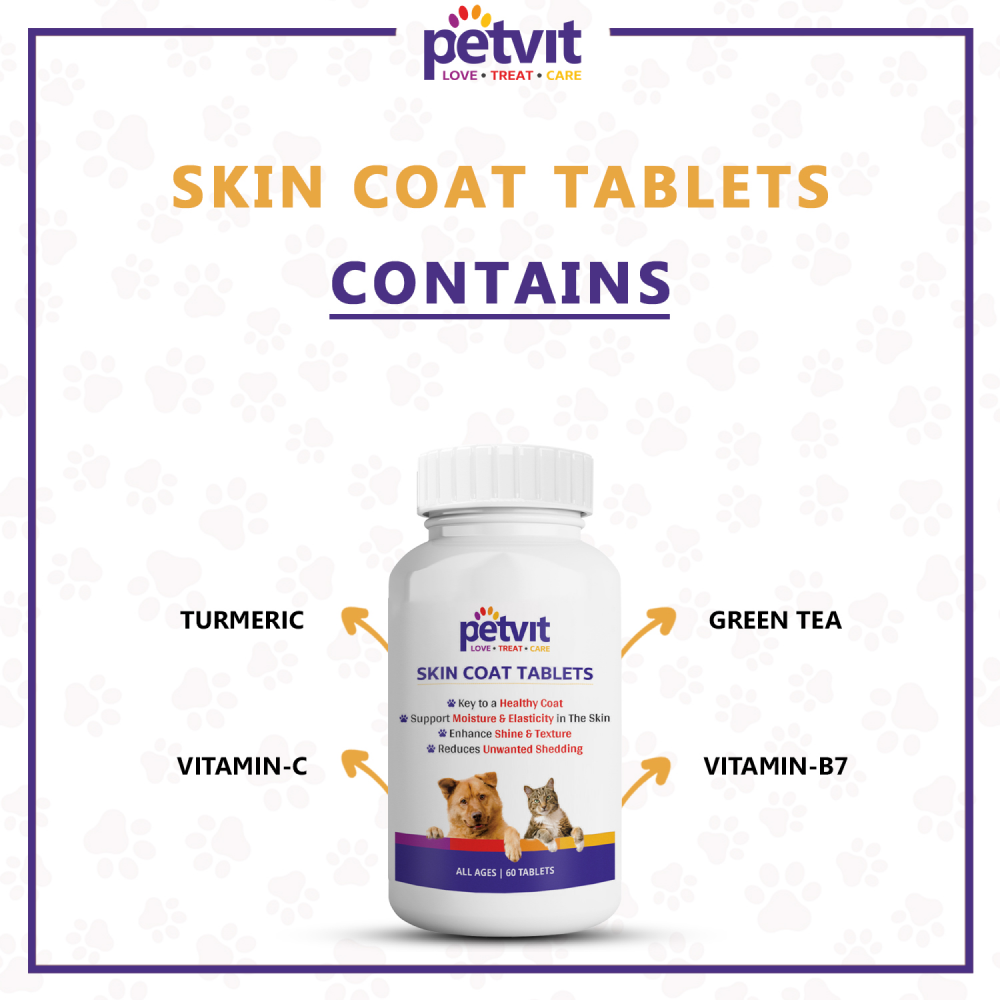 Petvit Skin & Coat Tablets for Dogs and Cats image 3