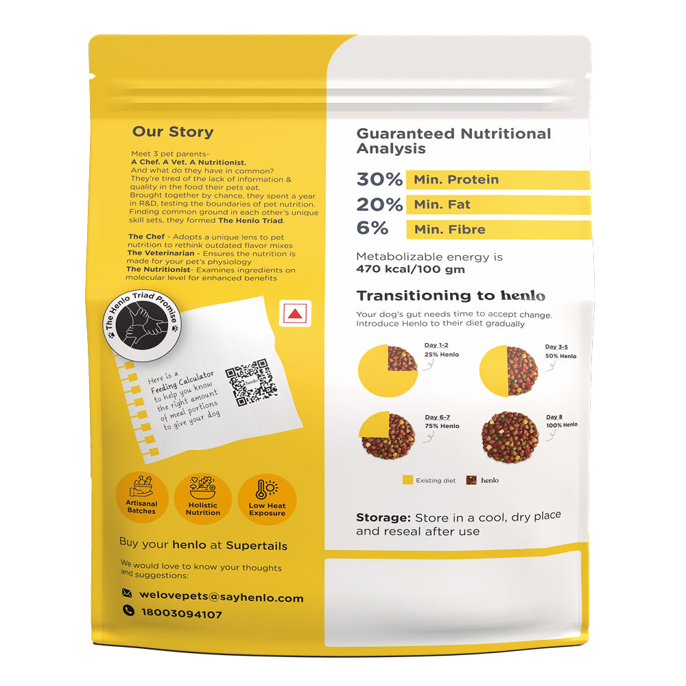 Henlo Chicken & Veg Baked Dry Food for Puppies | 100% Human Grade Ingredients image 10