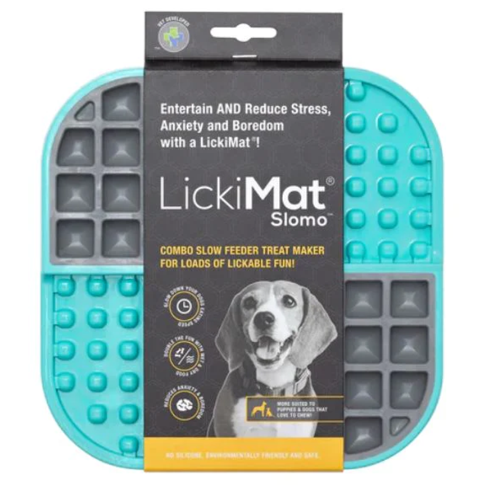 LickiMat SloMo Slow Feeder for Cats and Dogs (Turquoise) image 3