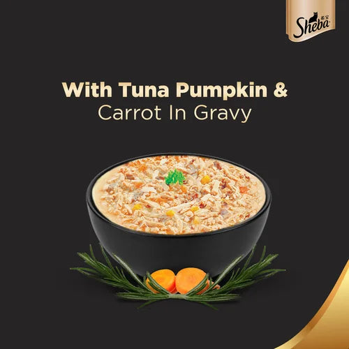 Sheba Tuna Pumpkin & Carrot In Gravy and Whiskas Chicken in Gravy Cat Wet Food Combo image 10