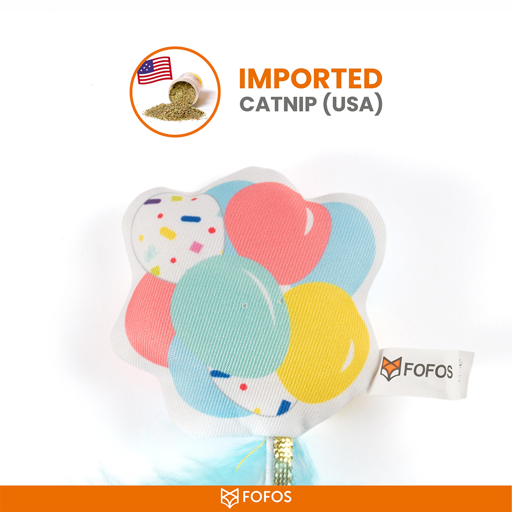Barkbutler x Fofos Birthday Balloon Catnip Toy for Cats image 5