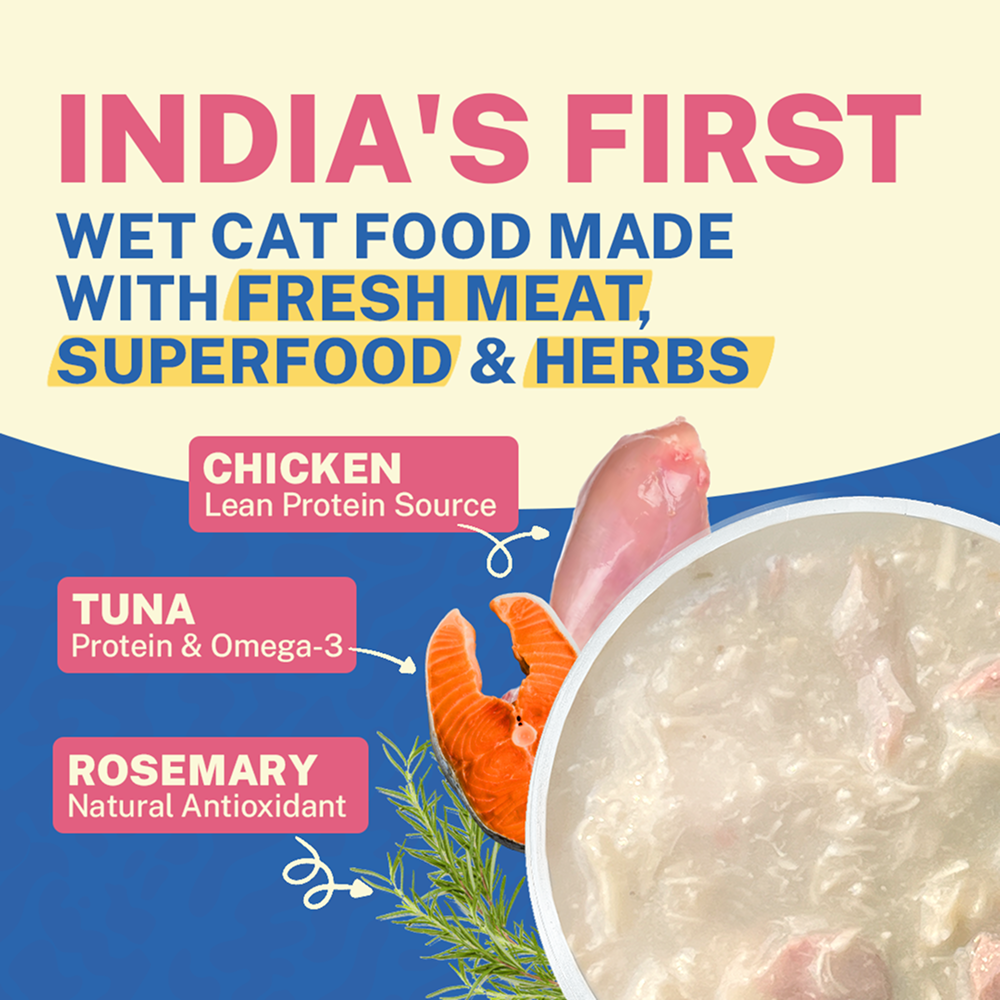 Smylo Adult Chicken Tuna & Rosemary, Fresh & No-Preservative Wet Cat Food image 2
