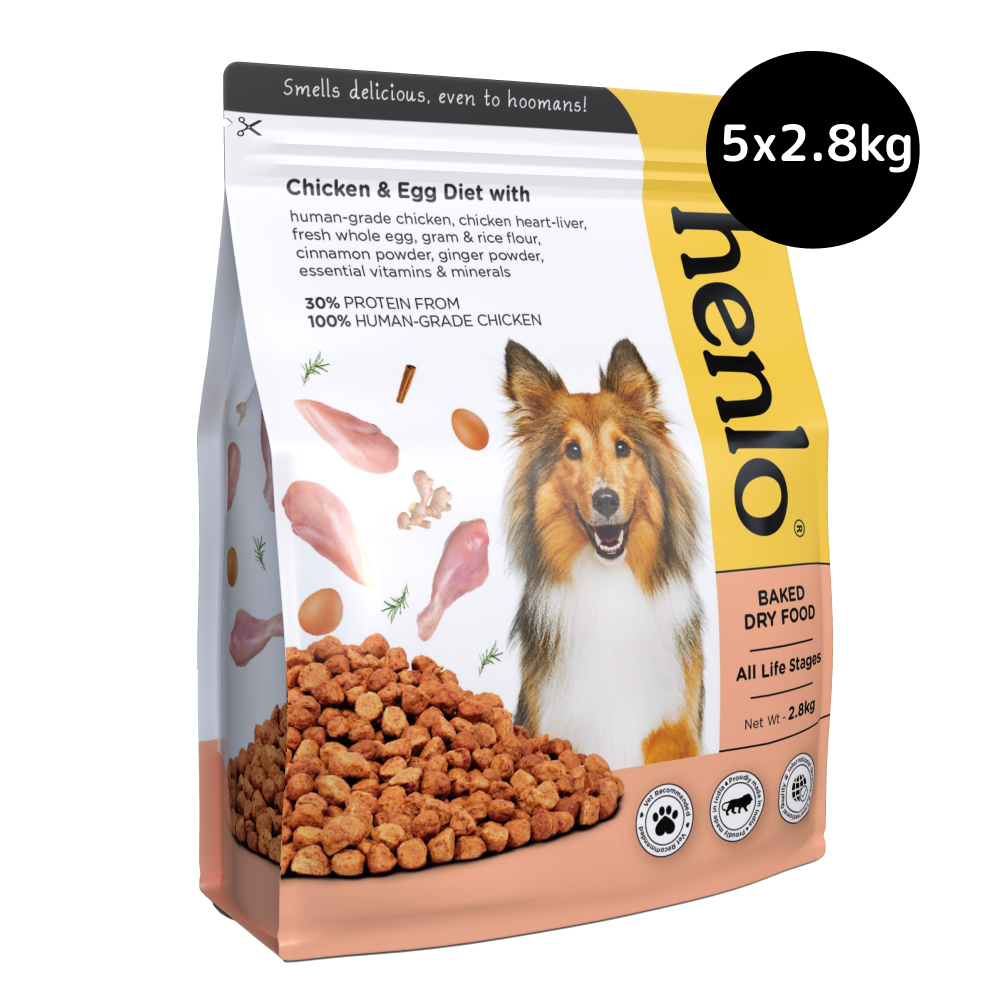 Henlo Chicken and Egg Baked Dry Food for Adult Dogs & Puppies | 100% Human Grade Ingredients image 2