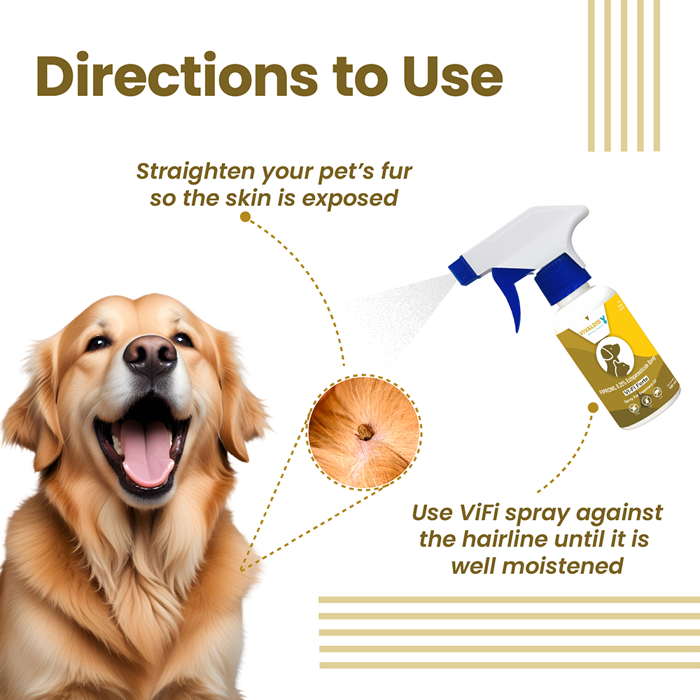 Vivaldis Vi-Fi Forte Spray (Fipronil) Tick & Flea Control for Dogs & Cats (100ml) image 5
