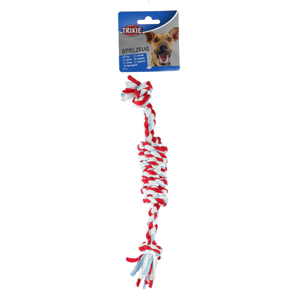 Trixie Playing Rope with Knots Toy for Dogs (White/Red) image 2