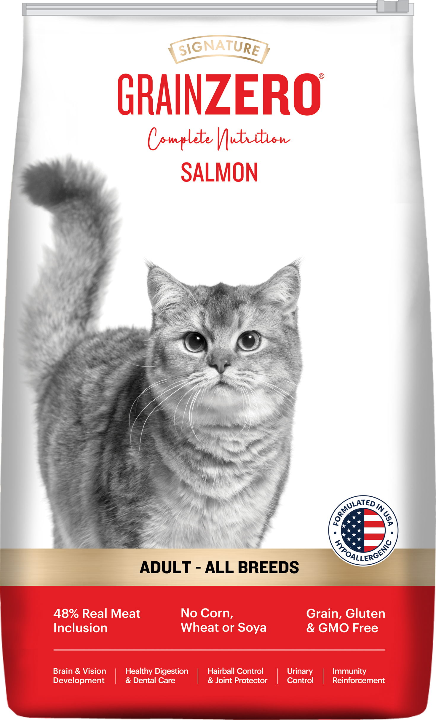 Signature Grain Zero Salmon Adult Cat Dry Food For All Breed image 7