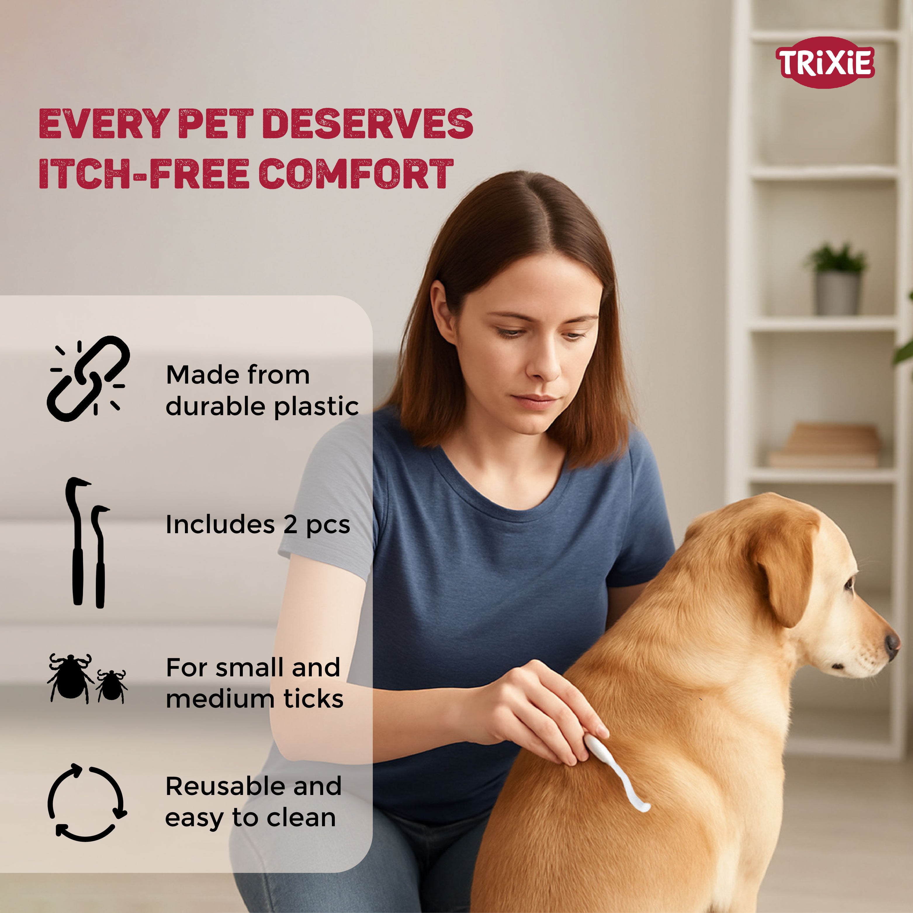 Trixie Tick Remover for Cats and Dogs (white) image 3