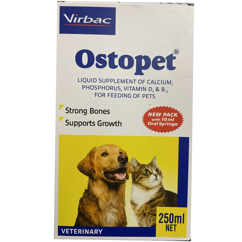 Virbac Ostopet Calcium Supplement Syrup (250ml) and Mankind Hepamust Liver Tonic Appetite Booster (200ml) for Dogs & Cats Combo image 2