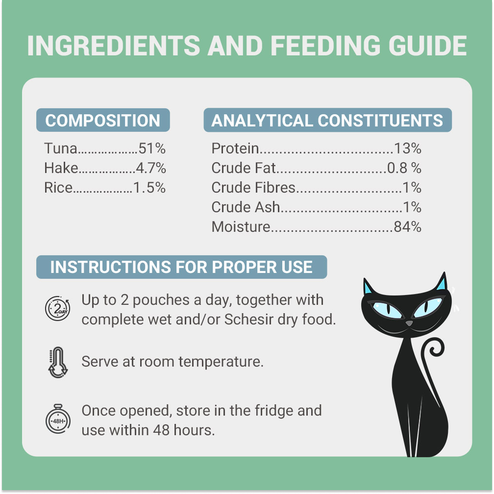 Schesir Tuna Whole Meat with Hake in Jelly Cat Wet Food image 5