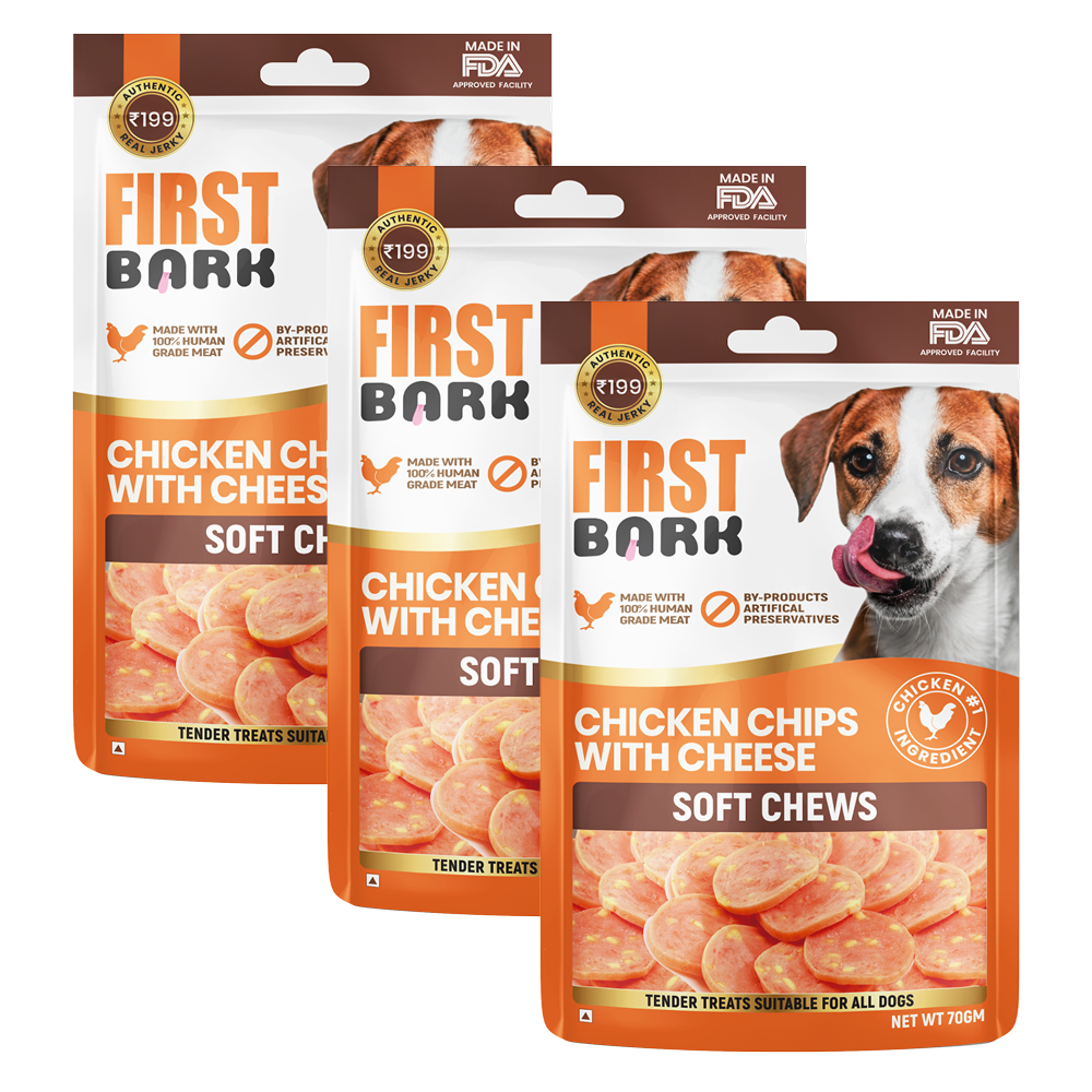 First Bark Chicken Chips with Cheese Jerky Dog Treat image 2