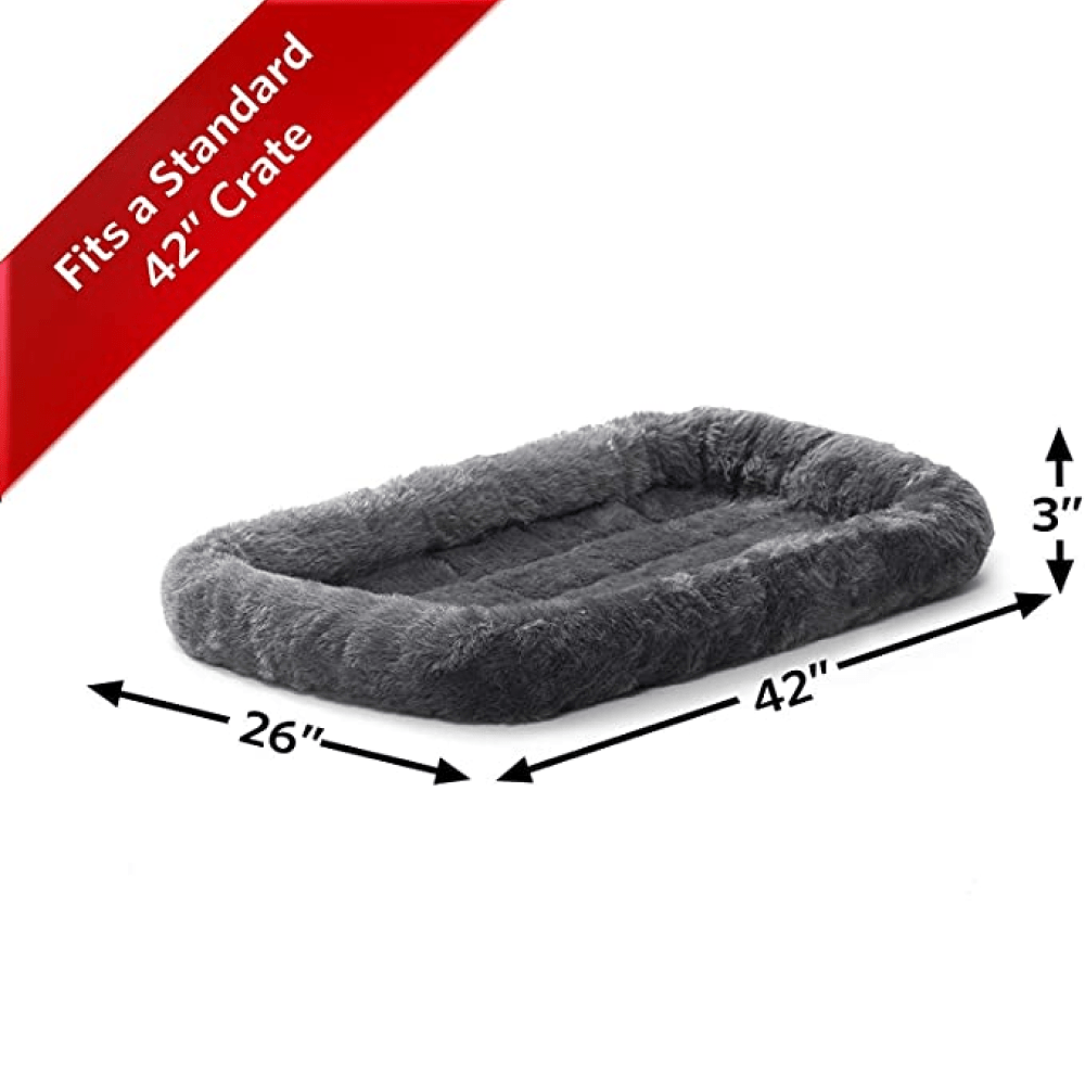 Fluffy's Luxurious Bolster Bed for Dogs and Cats (Black) image 2