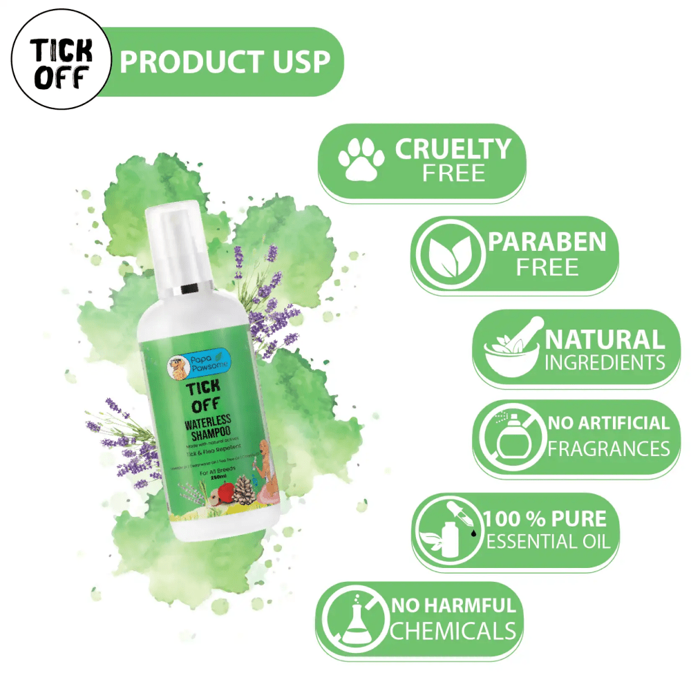 Papa Pawsome Tick Off Waterless Shampoo for Dogs image 5