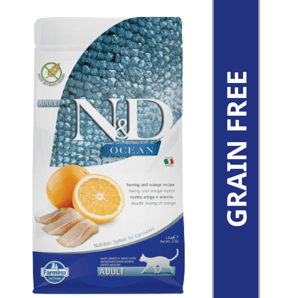 Farmina N&D Ocean Herring & Orange Grain Free Adult Cat Dry Food image 10