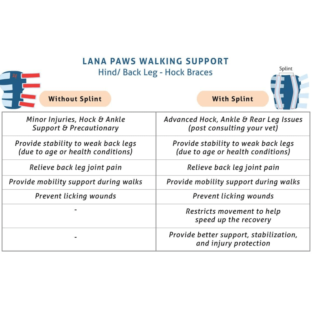 Lana Paws Front Leg Splint Braces for Carpal Support and Mobility for Dogs and Cats (Black) image 6