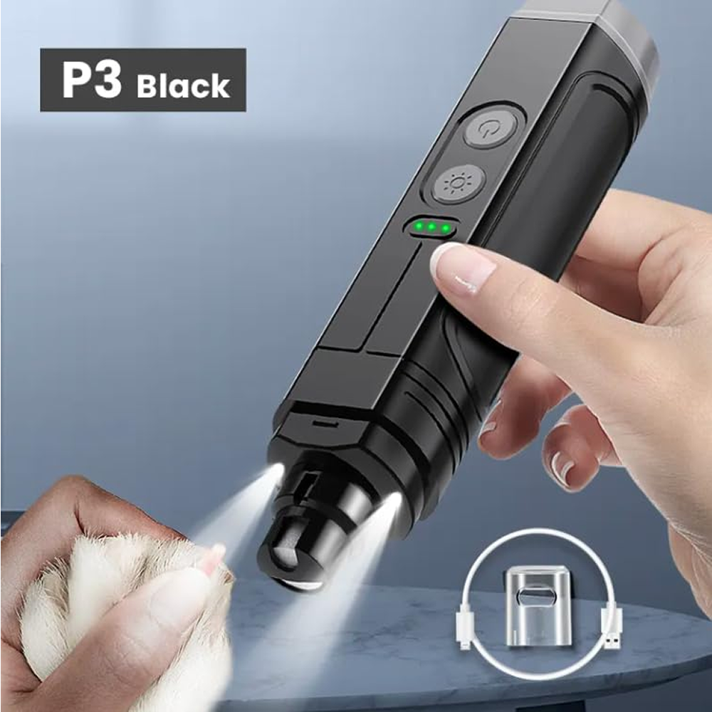 PetVogue 3 Speed Rechargeable Nail Grinder for Dogs and Cats (Black) image 3