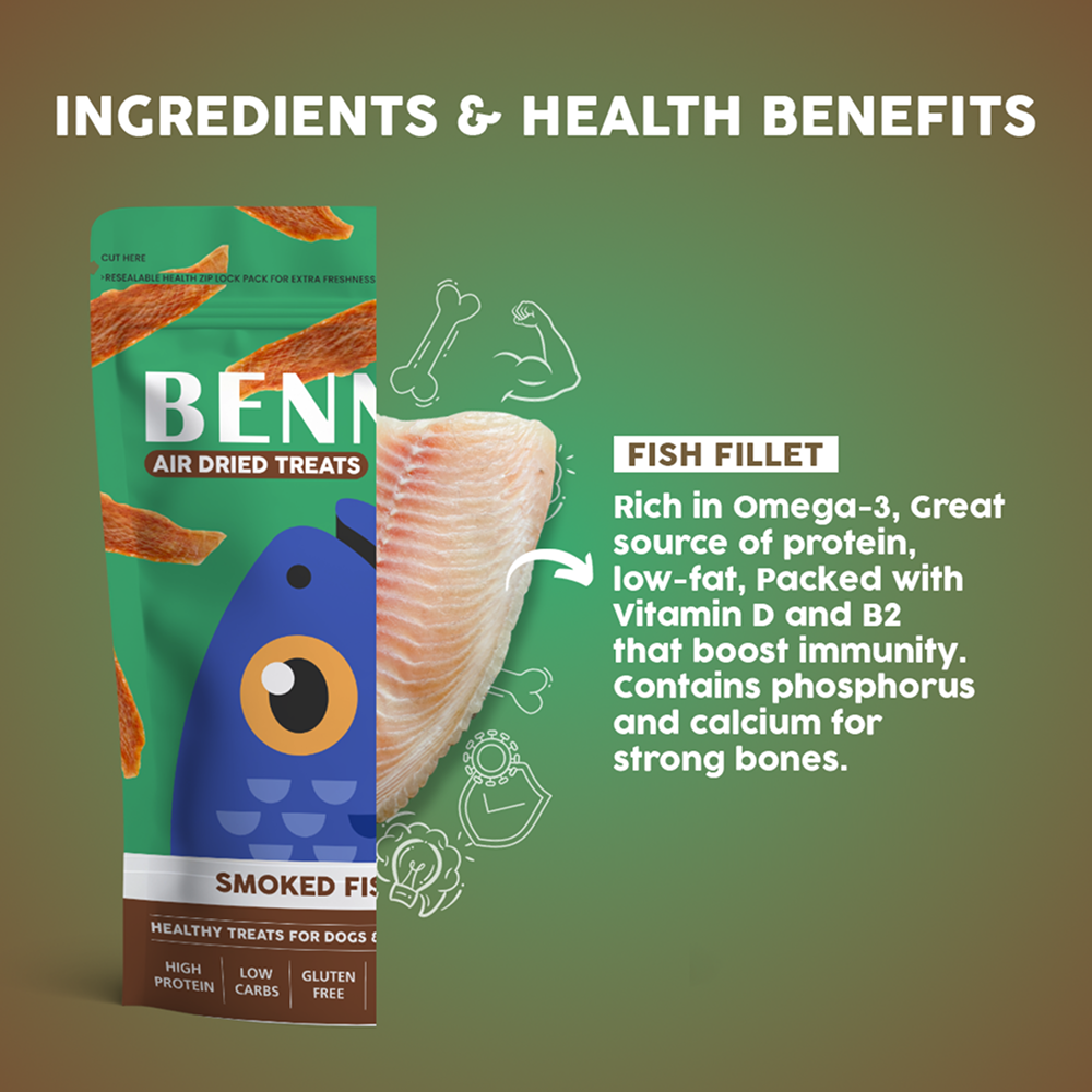 Bennys Bowl Smoked Fish Jerky Dog Treats image 2
