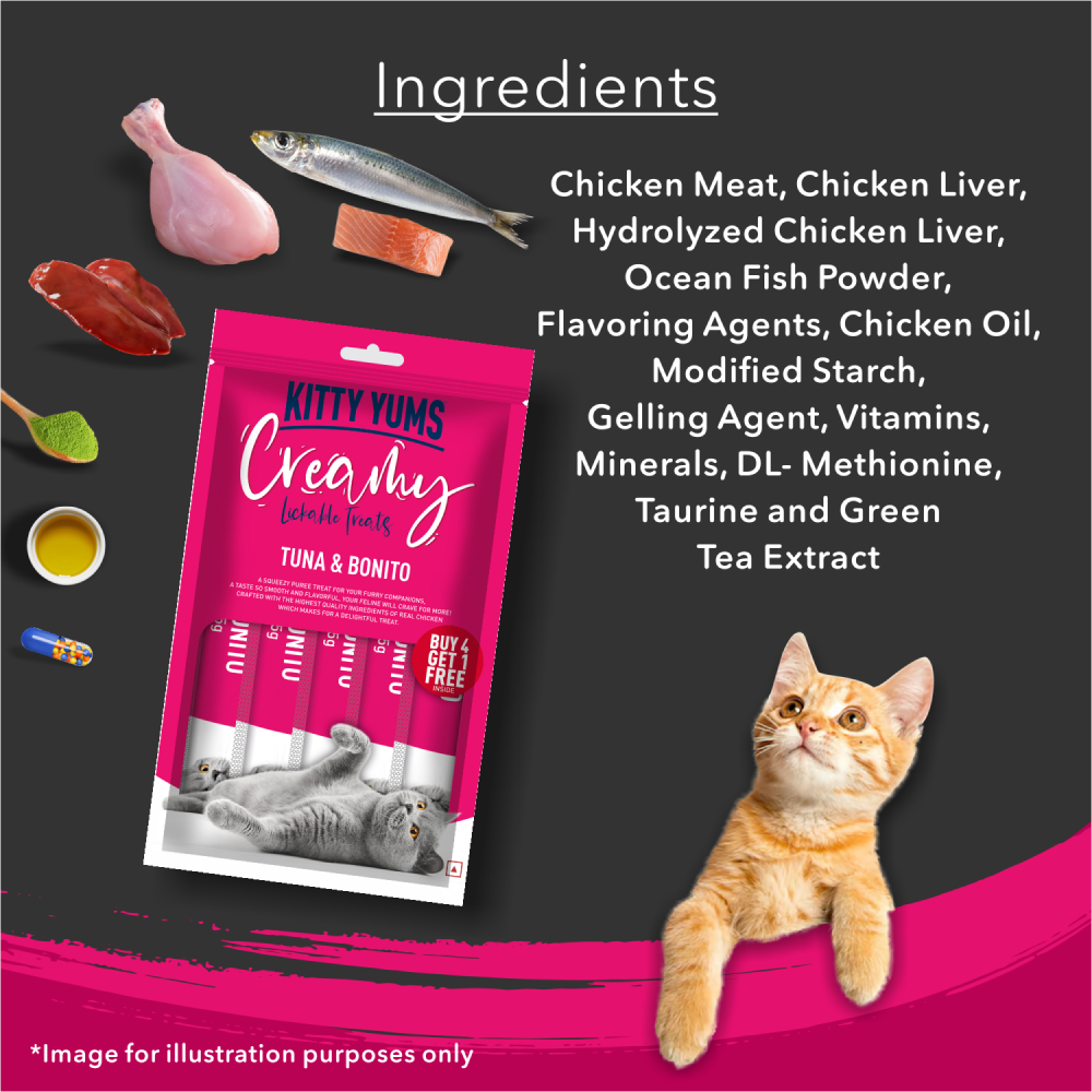 Kitty Yums Tuna & Bonito Creamy Cat Treats image 2