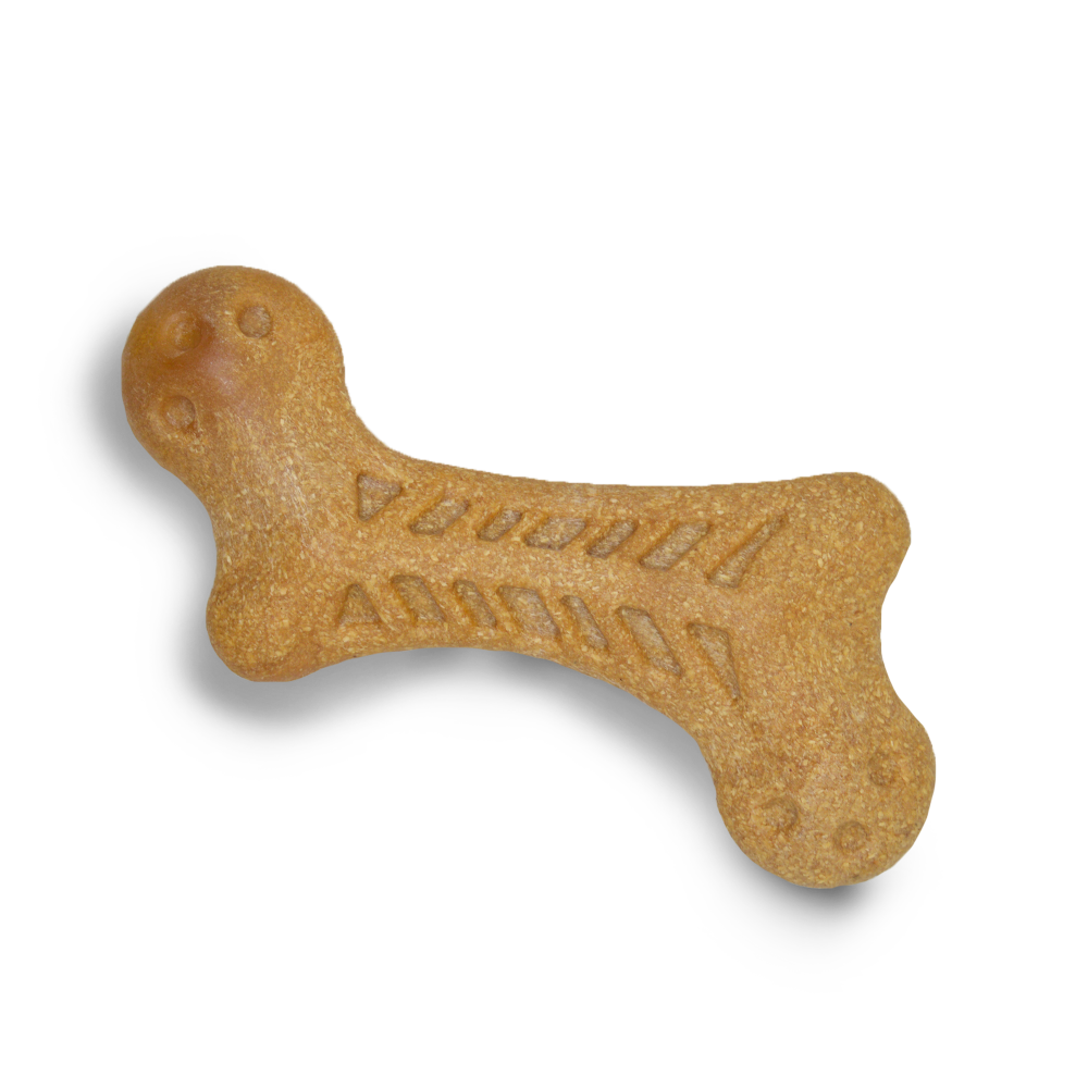 Barkbutler x Fofos Woodplay Bone Toy for Dogs | For Aggressive Chewers (Brown) image 5