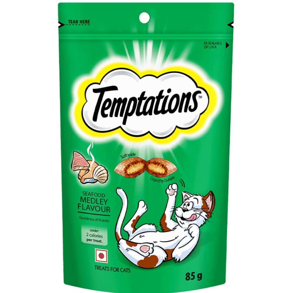 Temptations Tempting Tuna and Seafood Medley Flavour Cat Treats Combo image 2