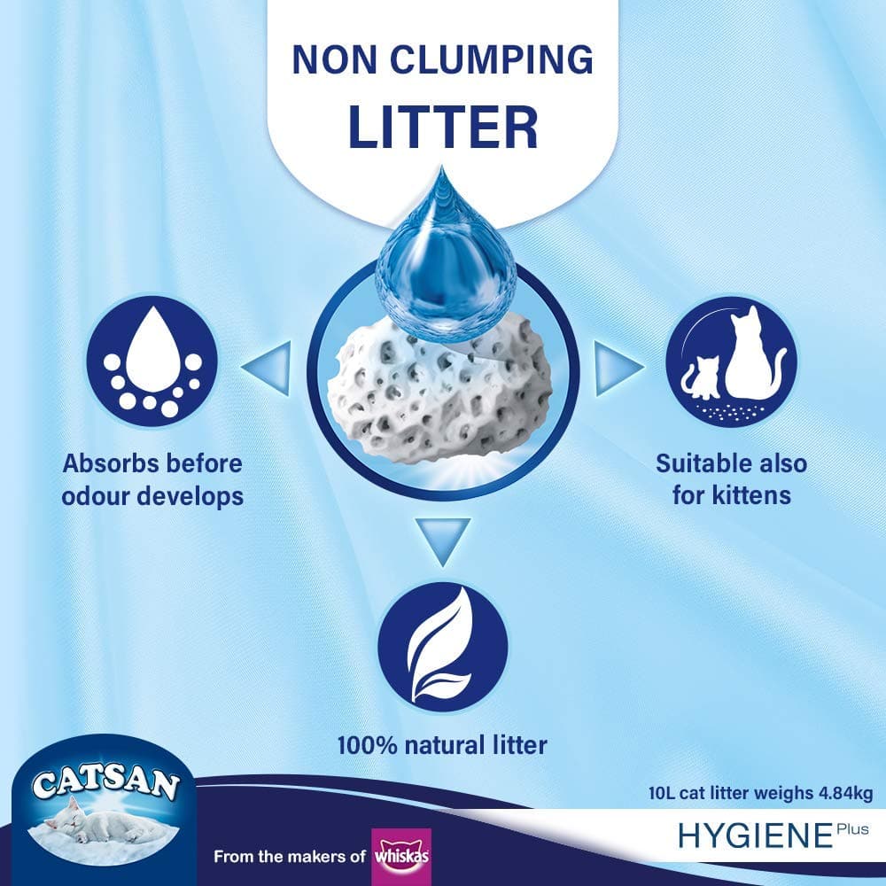 Catsan Hygiene Plus Unscented Non Clumping 100% Natural Cat Litter image 10