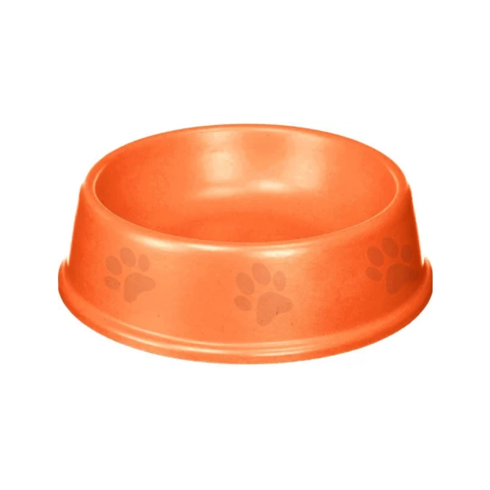 Emily Pets Single Round food bowls for Dogs and Cats (Orange) image 2