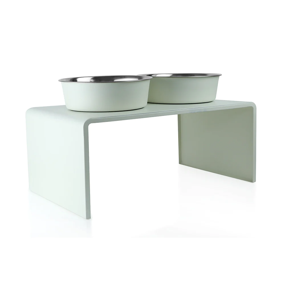 Pawpourri Metal Diner with Magnetic Bowl for Dogs and Cats (White) image 2