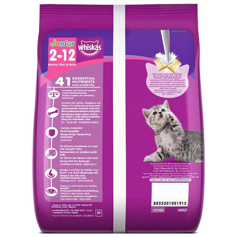 Whiskas Ocean Fish and  Mackerel Flavour Kitten Cat (2 to 12 months) Dry Food Combo image 2