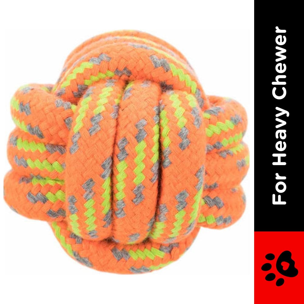 Trixie Rope Ball Toy for Dogs (Orange) image 2