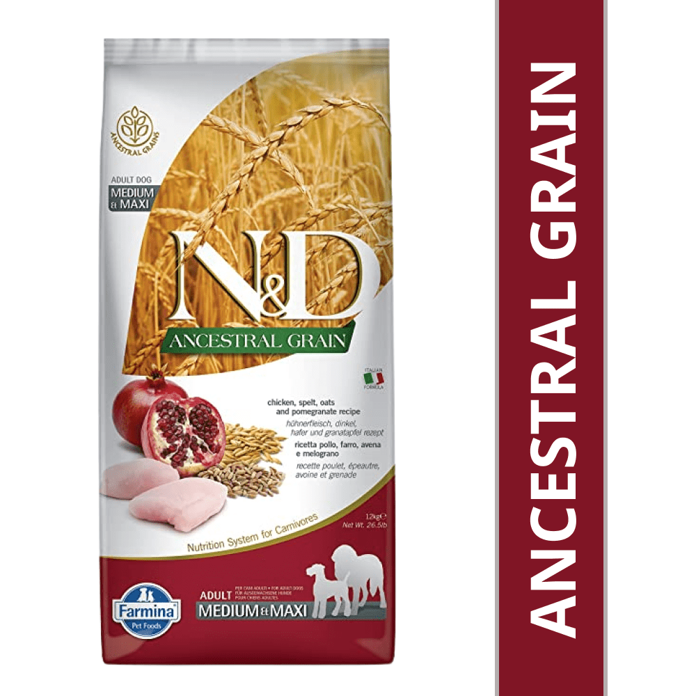 Farmina N&D Chicken & Pomegranate Adult Medium Maxi Dog Dry Food image 10