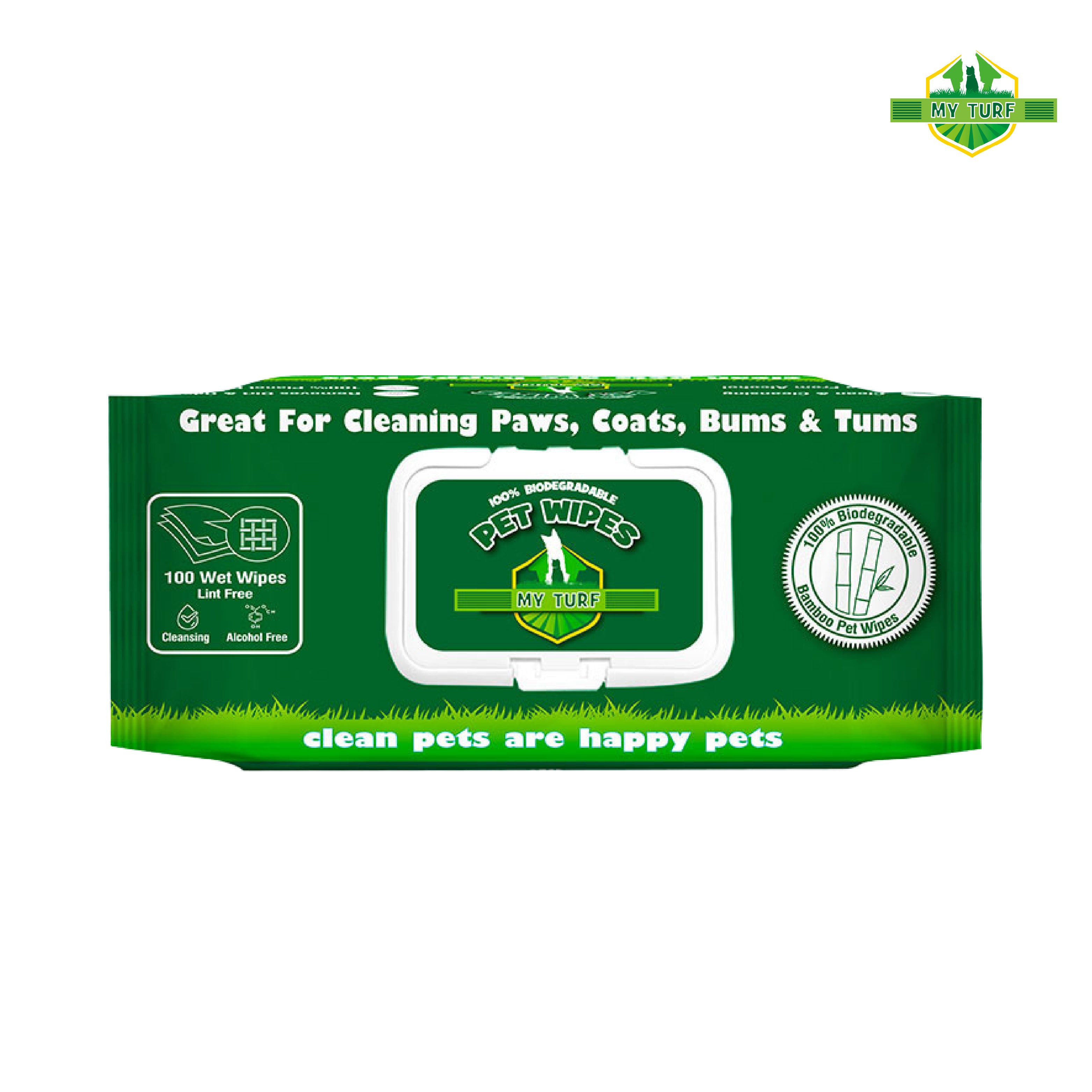 My Turf Bio Bamboo Fiber Wipes for Dogs and Cats